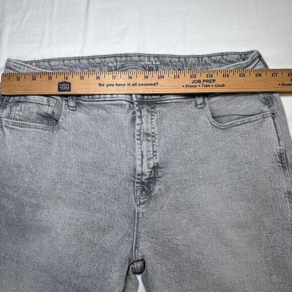 Old Navy Jeans Womens 14 Gray Vintage Slim Jeans Stretch Denim Smooth Pocket EUC - Picture 8 of 13